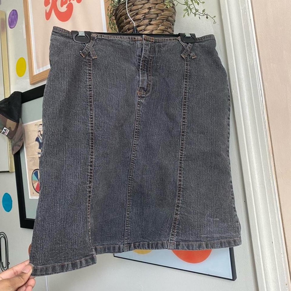 Denim Skirt in Black